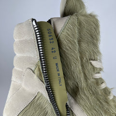 Rick Owens Dirty Acid/Milk Ponyhair Geobasket Size 42