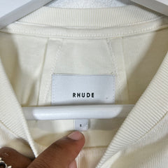 Rhude White Alma Mater Logo T-Shirt Size S