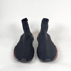 Balenciaga Black/Red Graffiti Speed Trainers Size 44