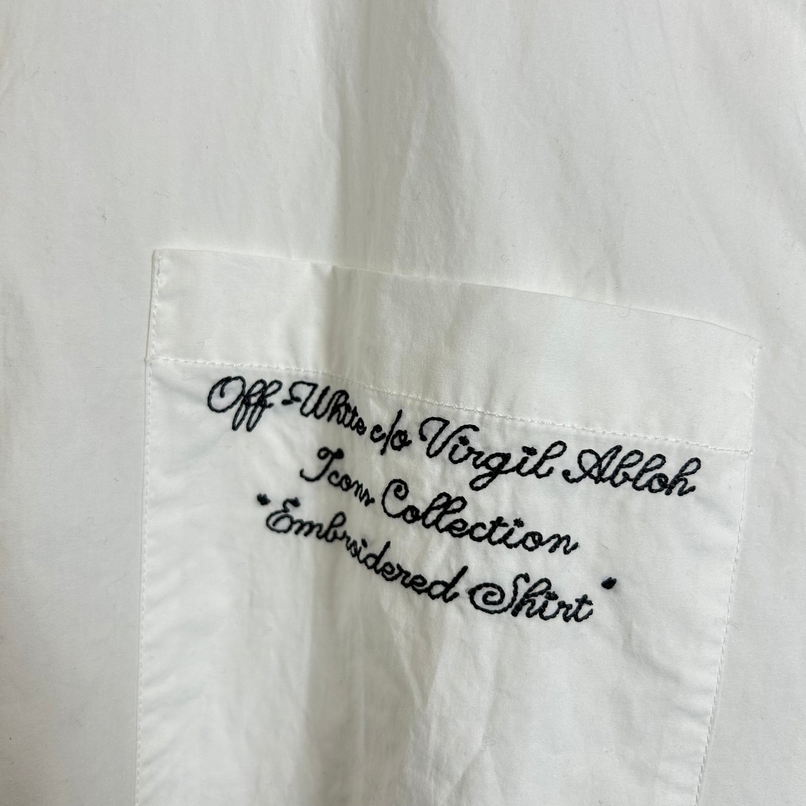 Off-White Embroidered Button-Up Shirt Size XL