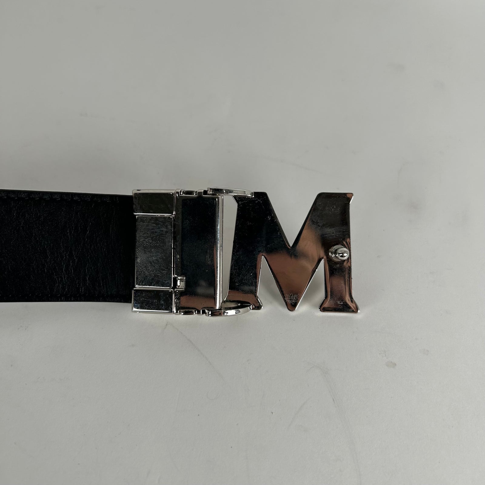 MCM MisMatch Black Reversible Belt Size 48