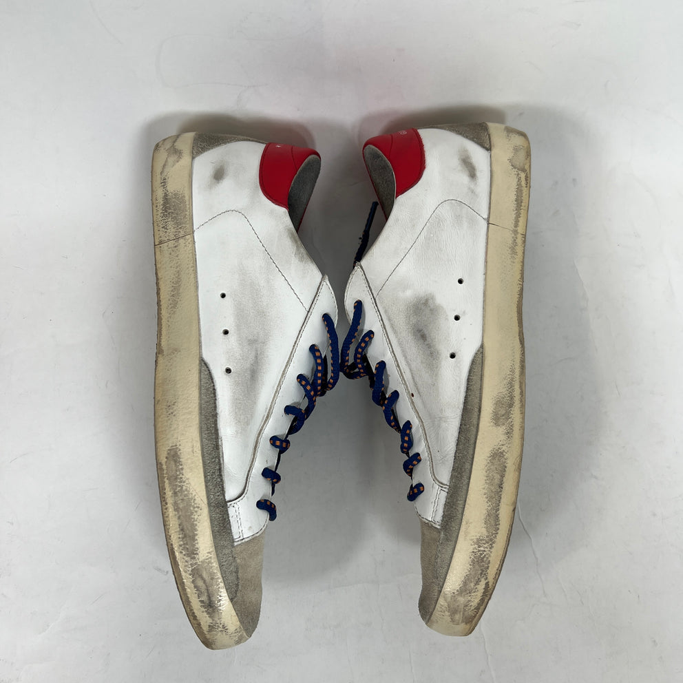 Golden Goose White/Red Superstar Sneaker Size 43