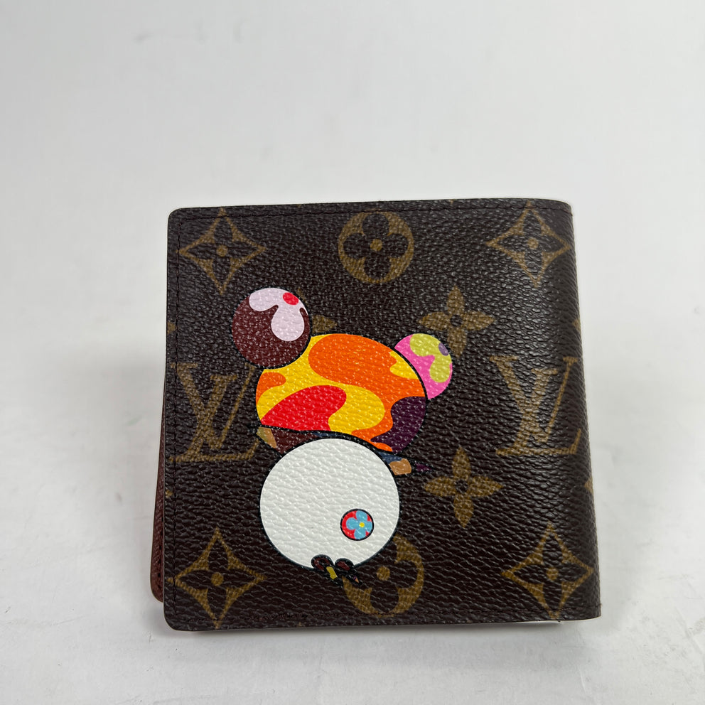 Louis Vuitton x Takashi Murakami 2004 Monogram Panda Marco Wallet