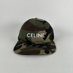 Celine Camo Logo Trucker Hat Size M
