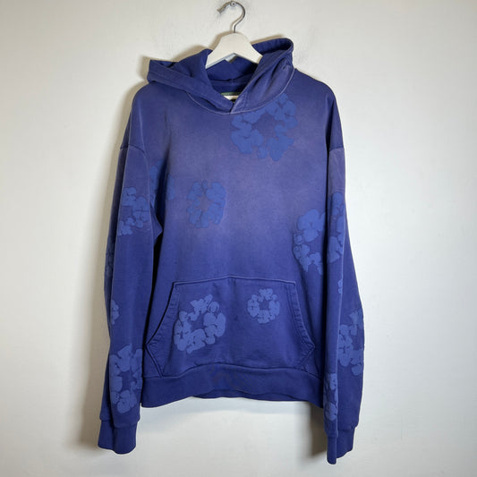 Denim Tears Blue Mono Wreath Hoodie Size XL