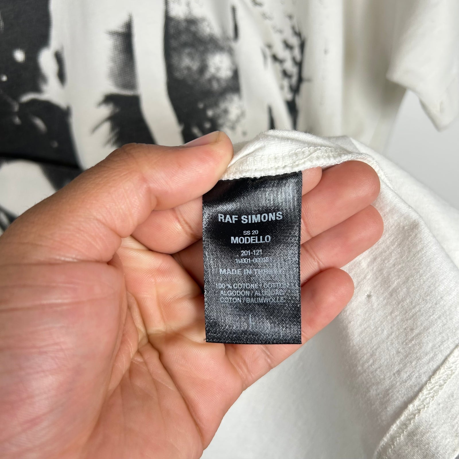 Raf Simons White "Youth Reanimator" T-shirt Size XL