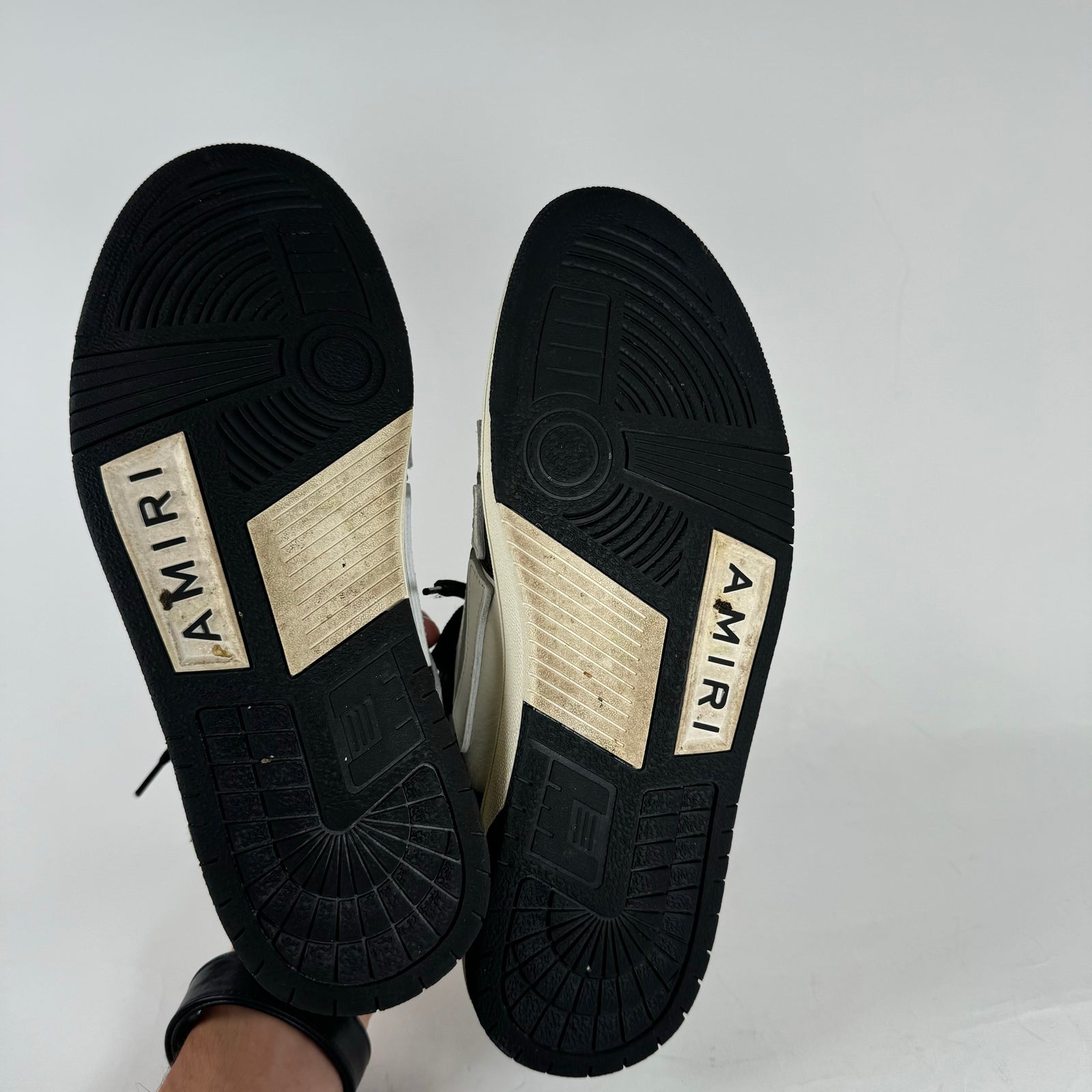Amiri Black/White Skeleton Low Top Sneaker Size 42