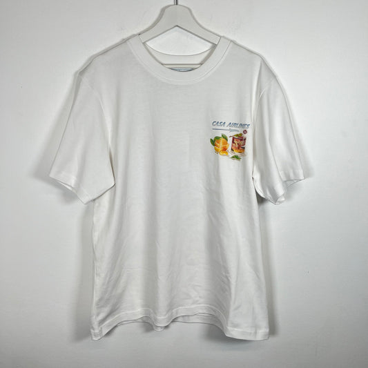 Casablanca 'Airlines' White T-Shirt Size 2XL