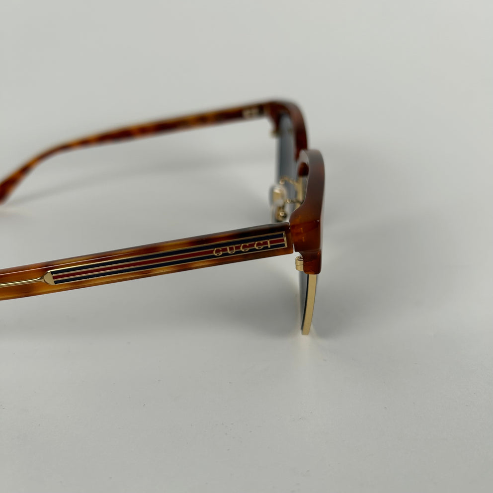 Gucci Brown/Gold Clubmaster Sunglasses