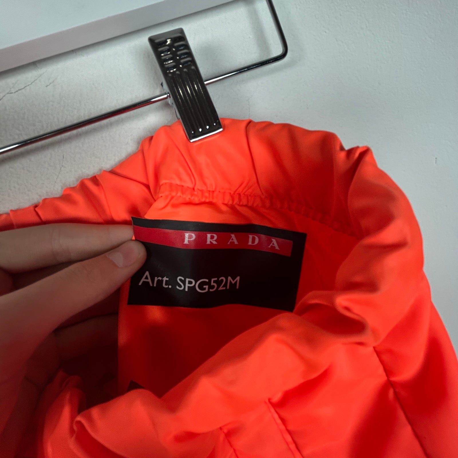 Prada Orange Nylon Sweatpant Size S