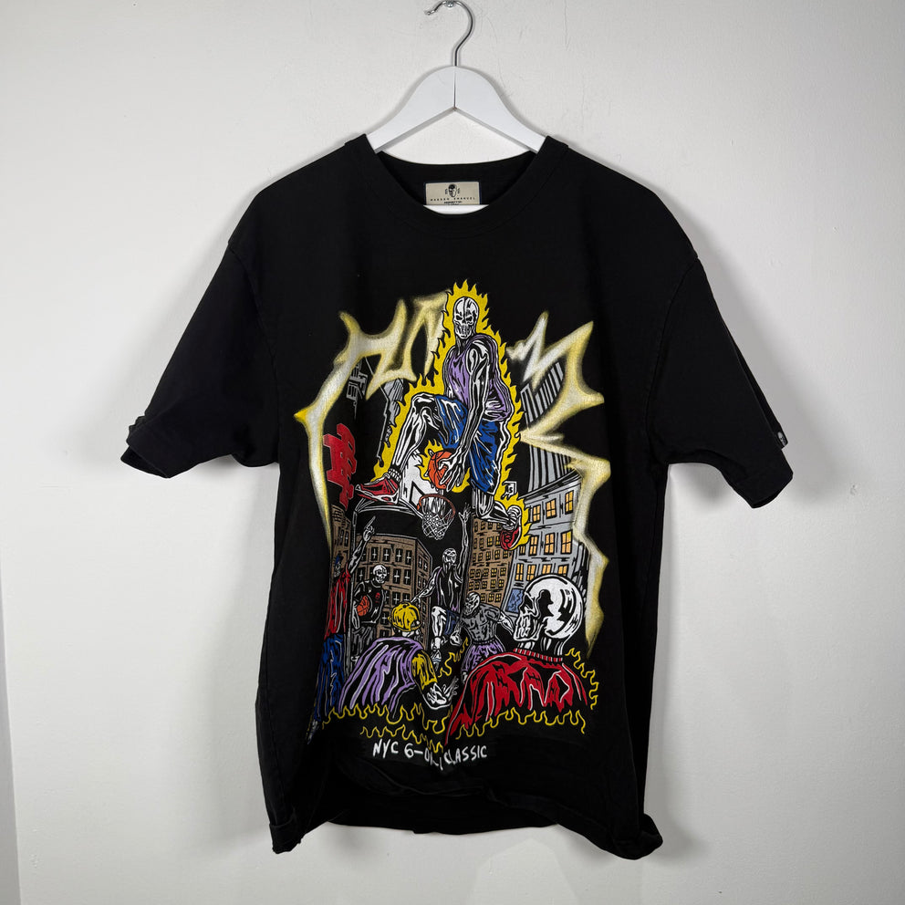 Eric Emanuel x Warren Lotas Black Print Tshirt Size L