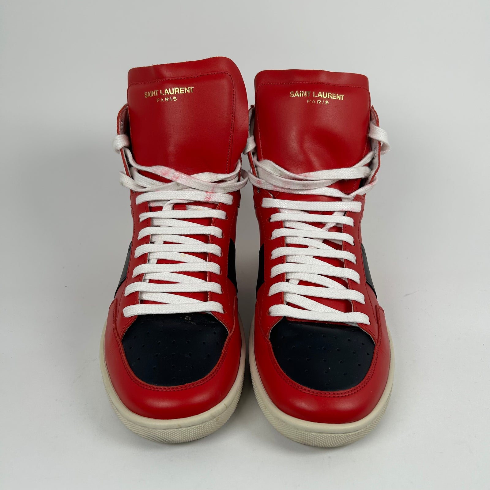 Saint Laurent SL/10H Court Inverse Bred High Tops Size 41
