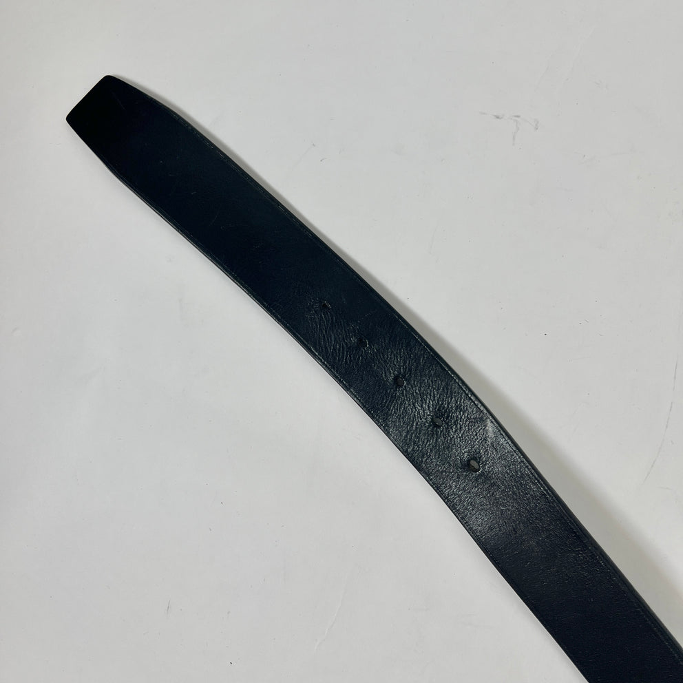 Ferragamo Black/Gold Logo Belt Size 105