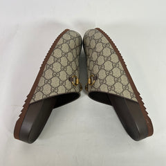 Gucci GG Supreme Horsebit Mules