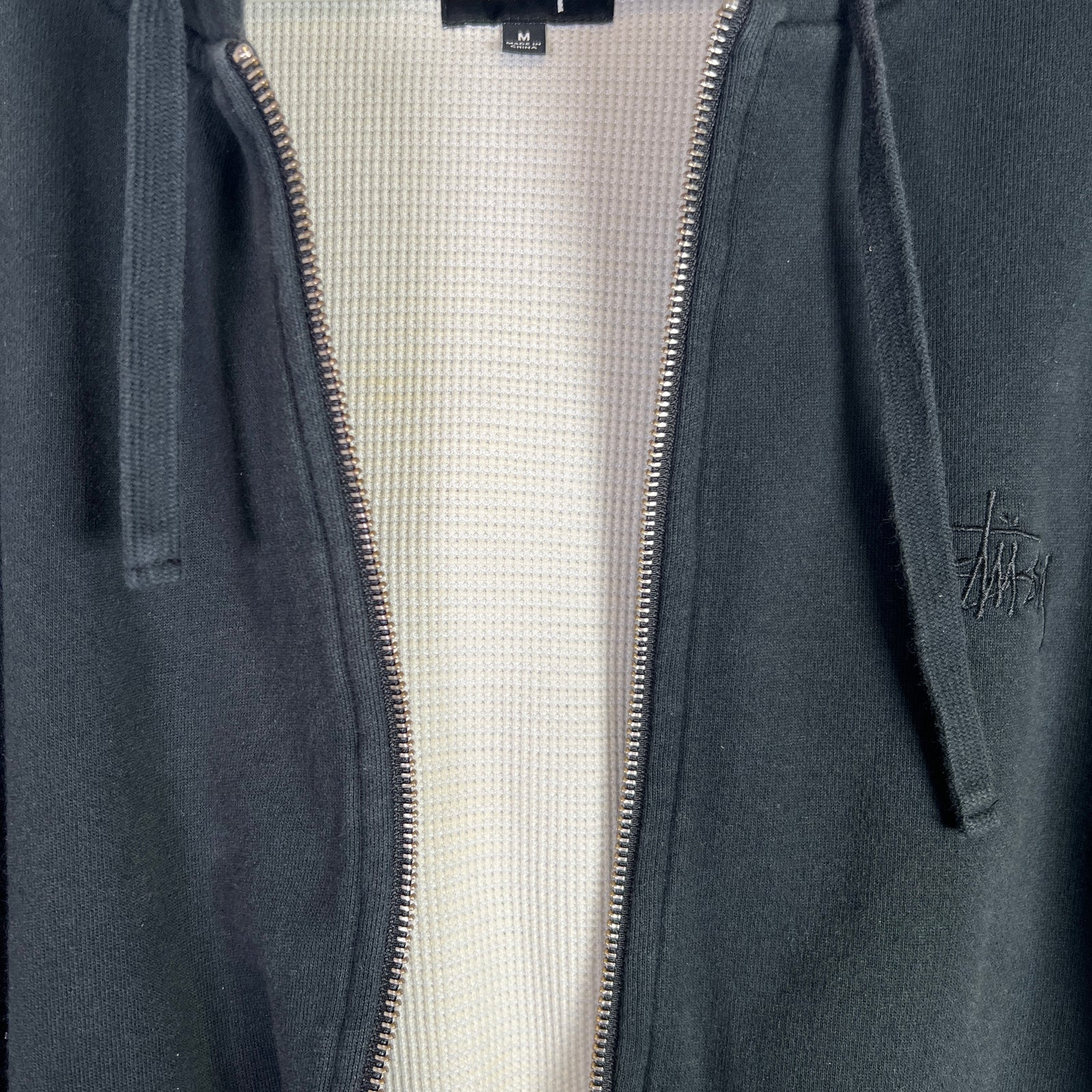 Stussy FW20 Thermal Lined Logo Zip-Up Hoodie