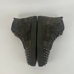 Christian Louboutin Olive Suede High Tops Size 45