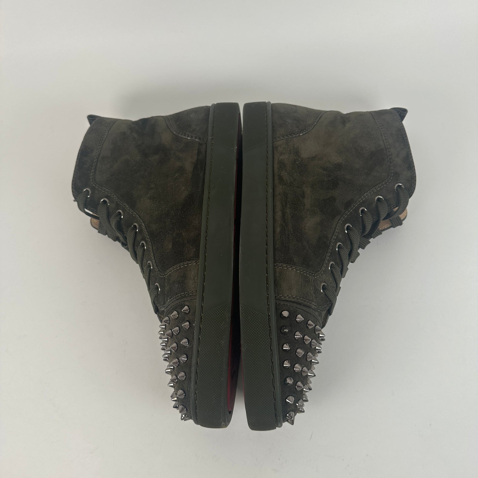 Christian Louboutin Olive Suede High Tops Size 45