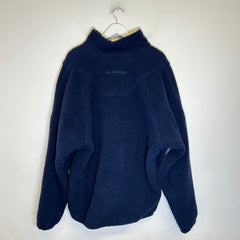 Balenciaga Navy Sherpa Half Zip Jacket Size 48
