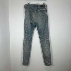 Amiri Light Wash Paisley Jeans Size 34