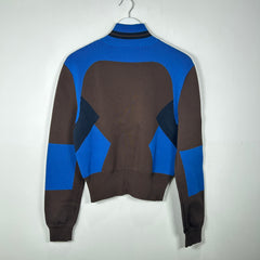 Neil Barret Colorblock Knit Zip Up Jacket Size M