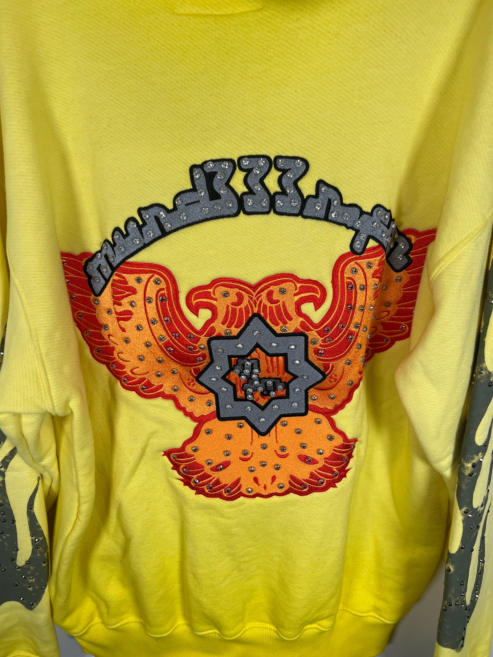 Murd333r.Fm Yellow Chopper Hoodie Size XXL