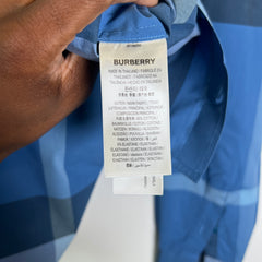 Burberry Blue Check Button-Up Shirt