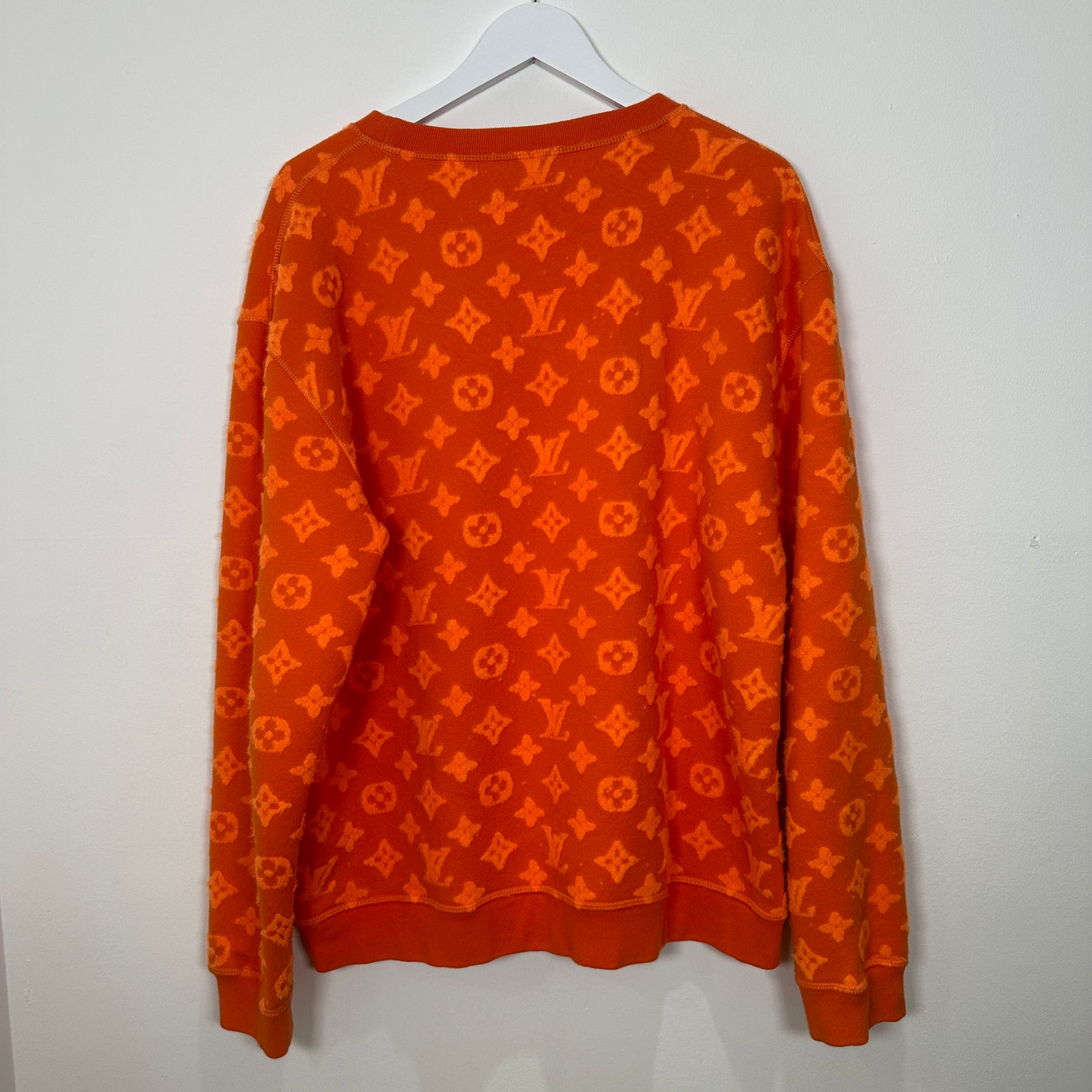 Louis Vuitton Orange Jacquard Crewneck Size XL