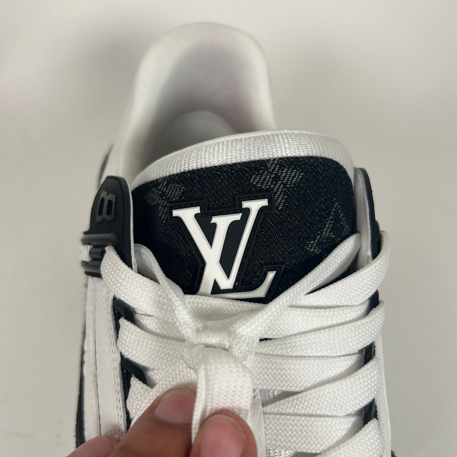 Louis Vuitton Black Monogram Denim Trainer Size LV 9