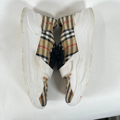 Burberry Beige Check Regis Sneaker Size 43