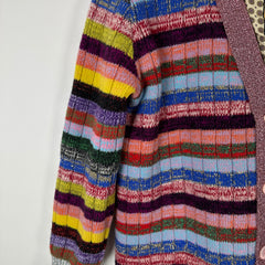 Gucci Reversible Lurex Knit & Silk Cardigan Size M