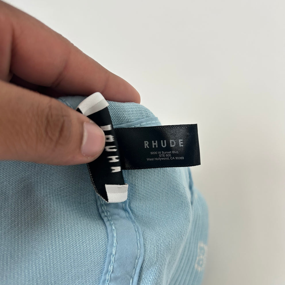 Rhude Baby Blue Bandana Bucket Hat