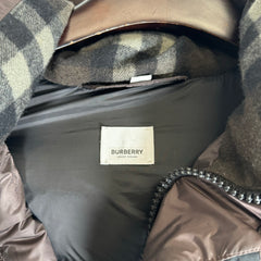 Burberry Brown Detachable Sleeve Hooded Down Puffer Size S