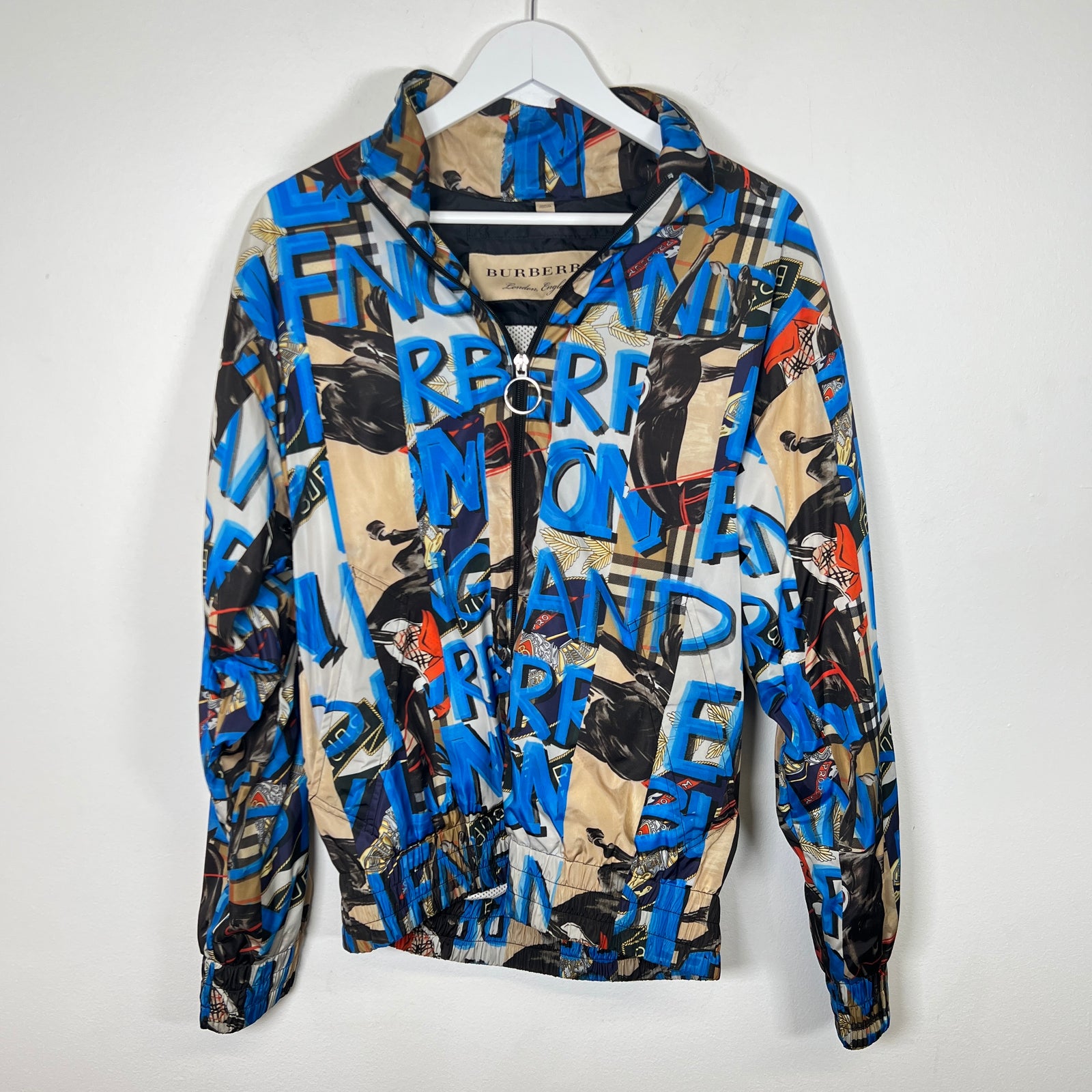 Burberry Windbreaker All Over Logo Jacket