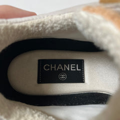 Chanel Brown Tweed Tennis Trainer Size 39
