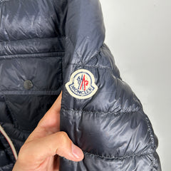 Moncler Navy Douret Hooded Nylon Down Jacket Size 5