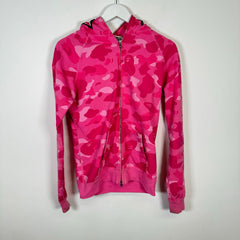 Bape Pink Camo Shark Hoodie Size S