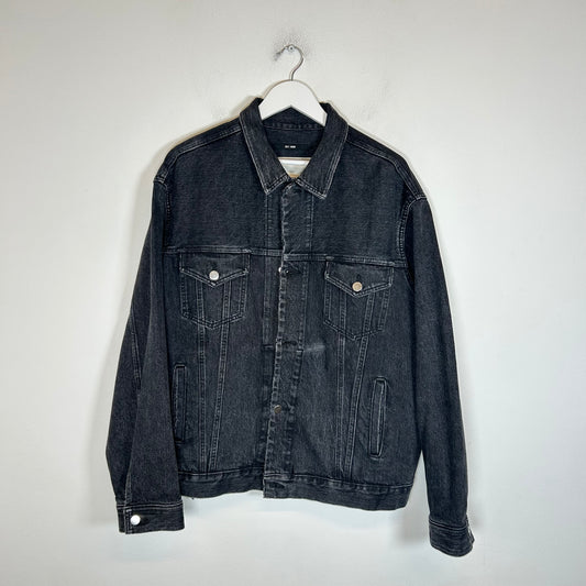 Songs For The Mute Black Washed Worker Denim Jacket Size 48