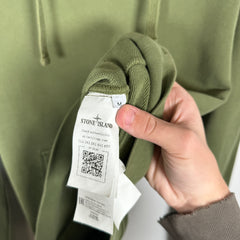 Stone Island Green Patch Hoodie Size M