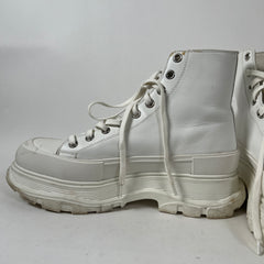Alexander Mcqueen Tread Slick Triple White Size 10