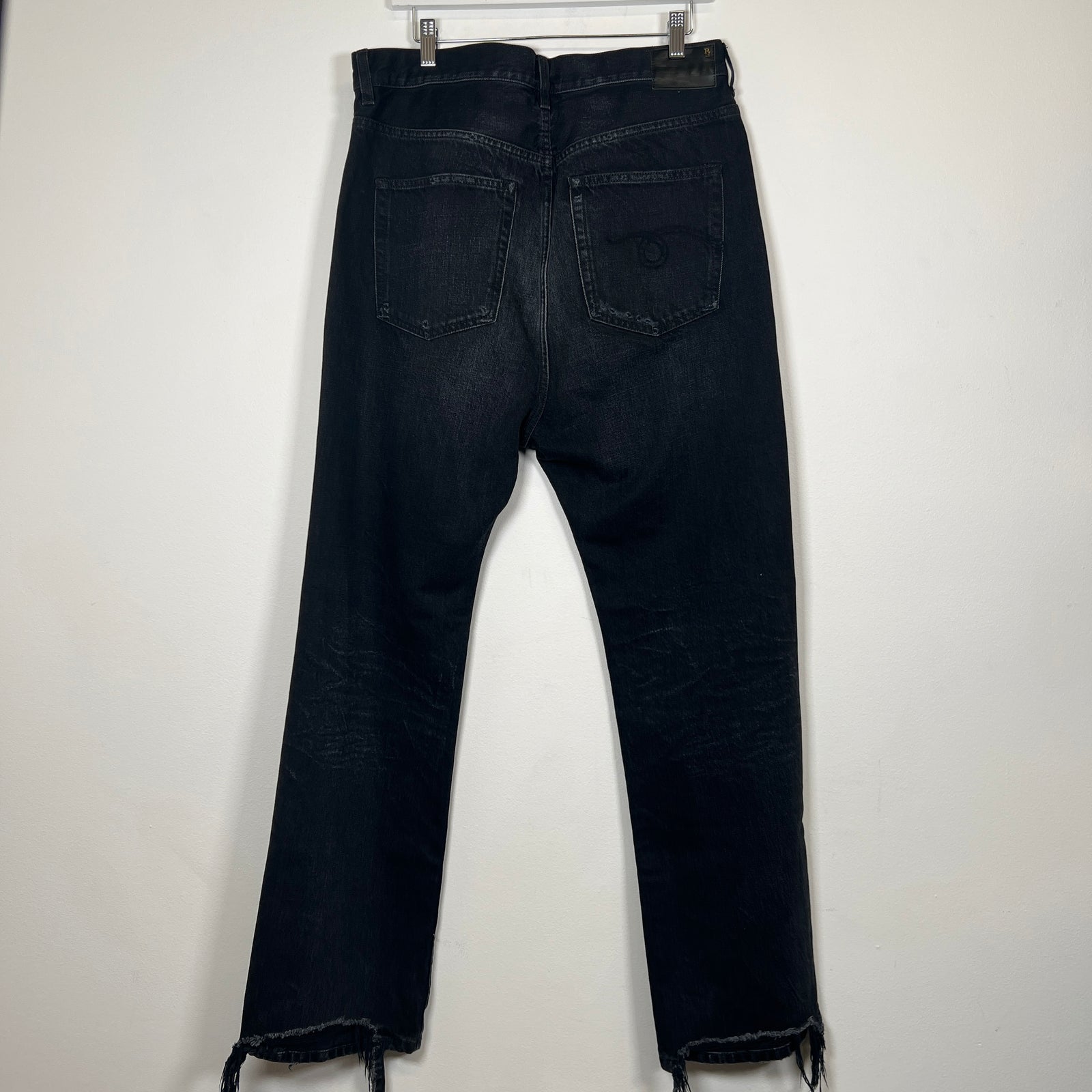 R13 Black Distressed Jeans Sz 34