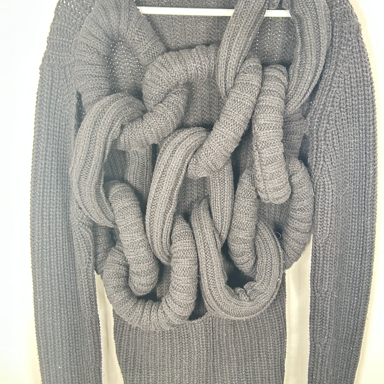 J.W. Anderson Black Knitted 'Tubular' Turtleneck Size S