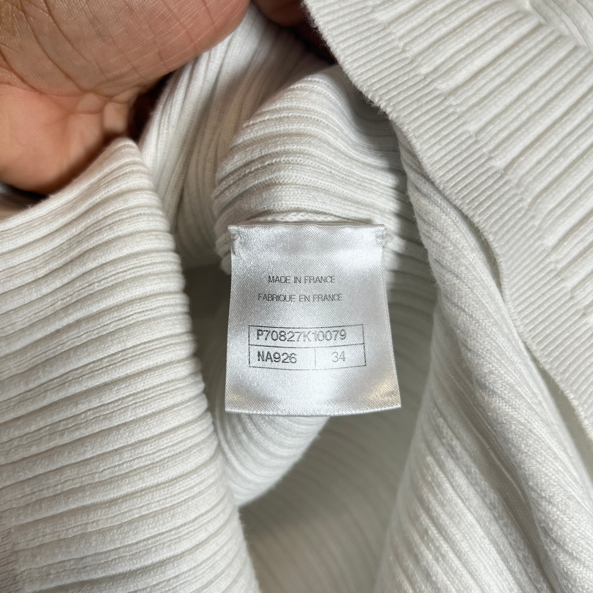 Chanel 2021 Ribbed Knit Intarsia T-Shirt