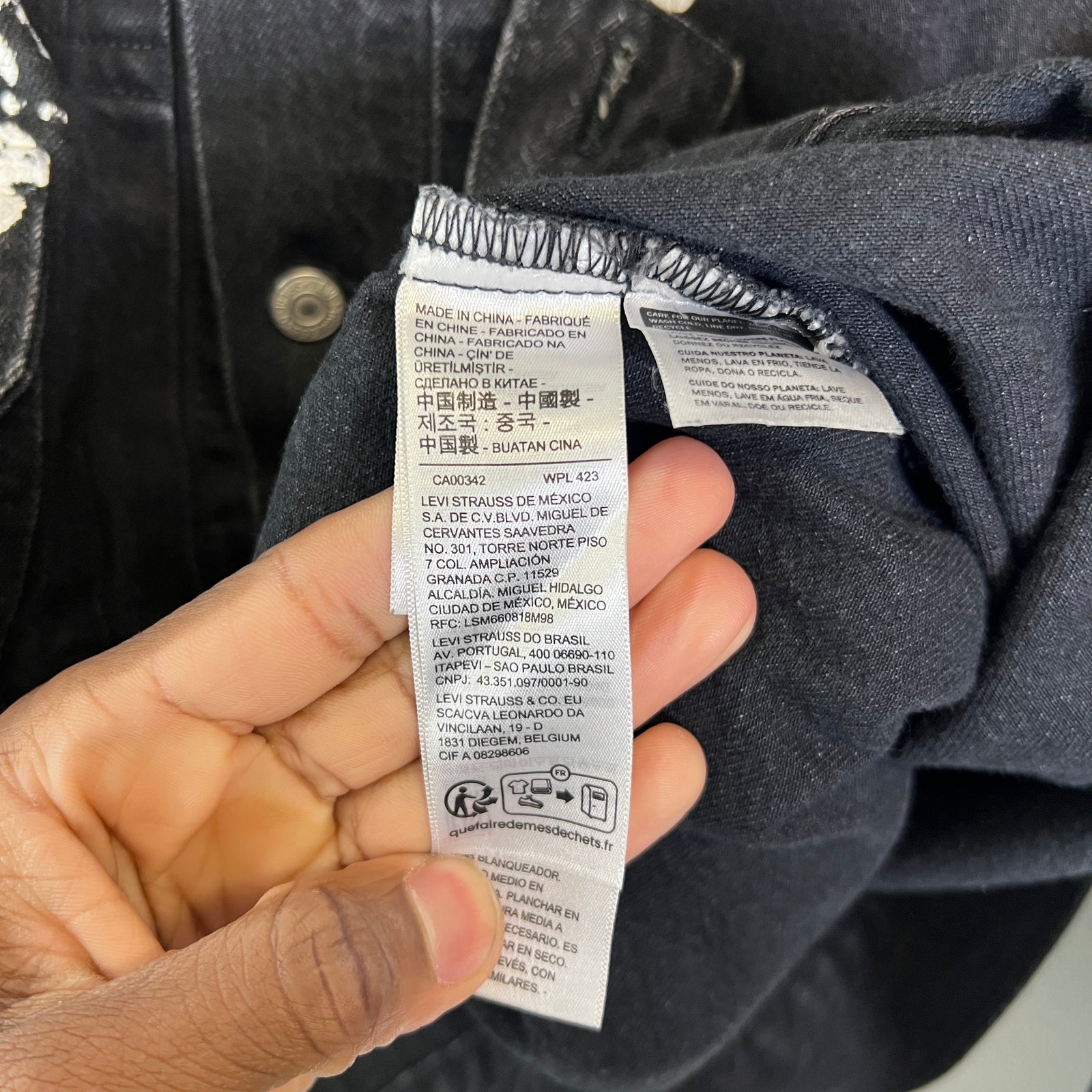 Denim Tears Black Wreath Denim Jacket Size XXL