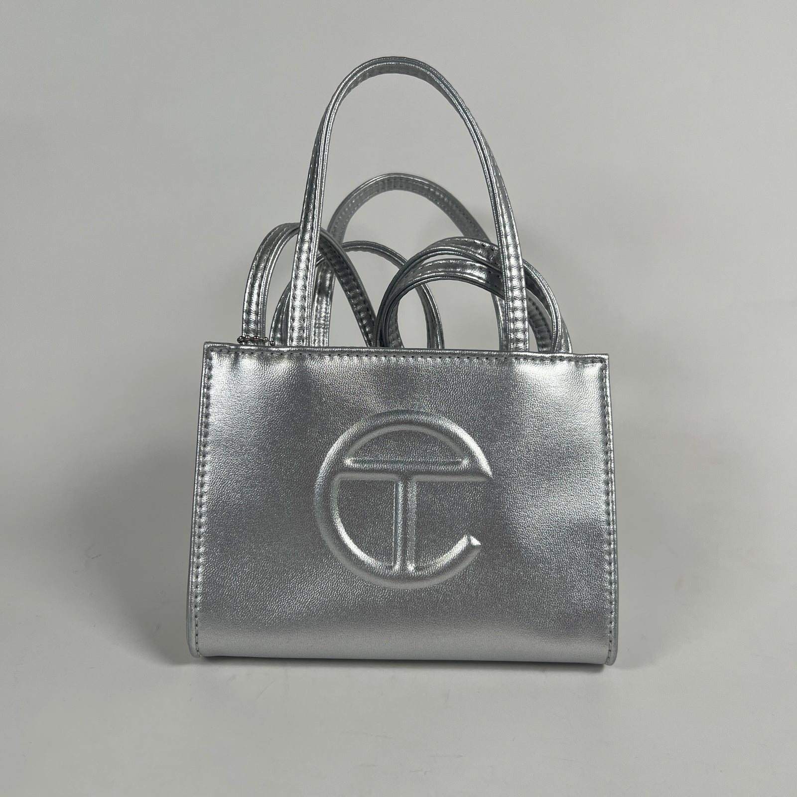Telfar Metallic Silver Small Purse