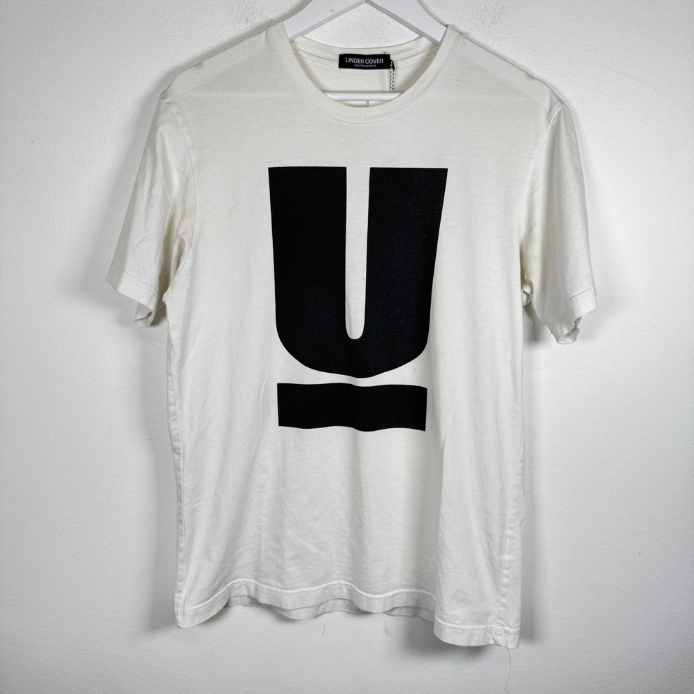 Undercover White U Underline Tee Size L