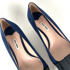 Miu Miu Bue Suede Kitten Heel Size 40
