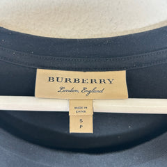 Burberry Black Classic Crest Logo Tee Size S