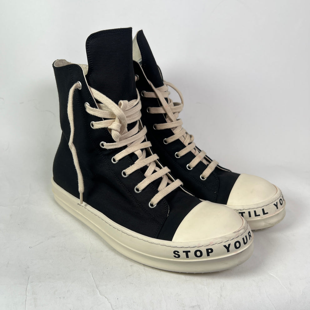 Rick Owens DRKSHDW 'Stop Your Breath' High-Top Ramones