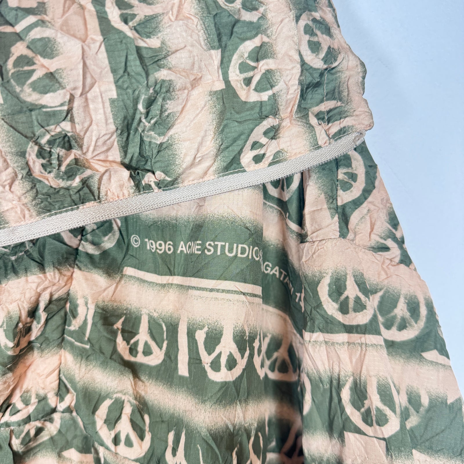 Acne Studios Peace Print Ripstop Jacket Size 50