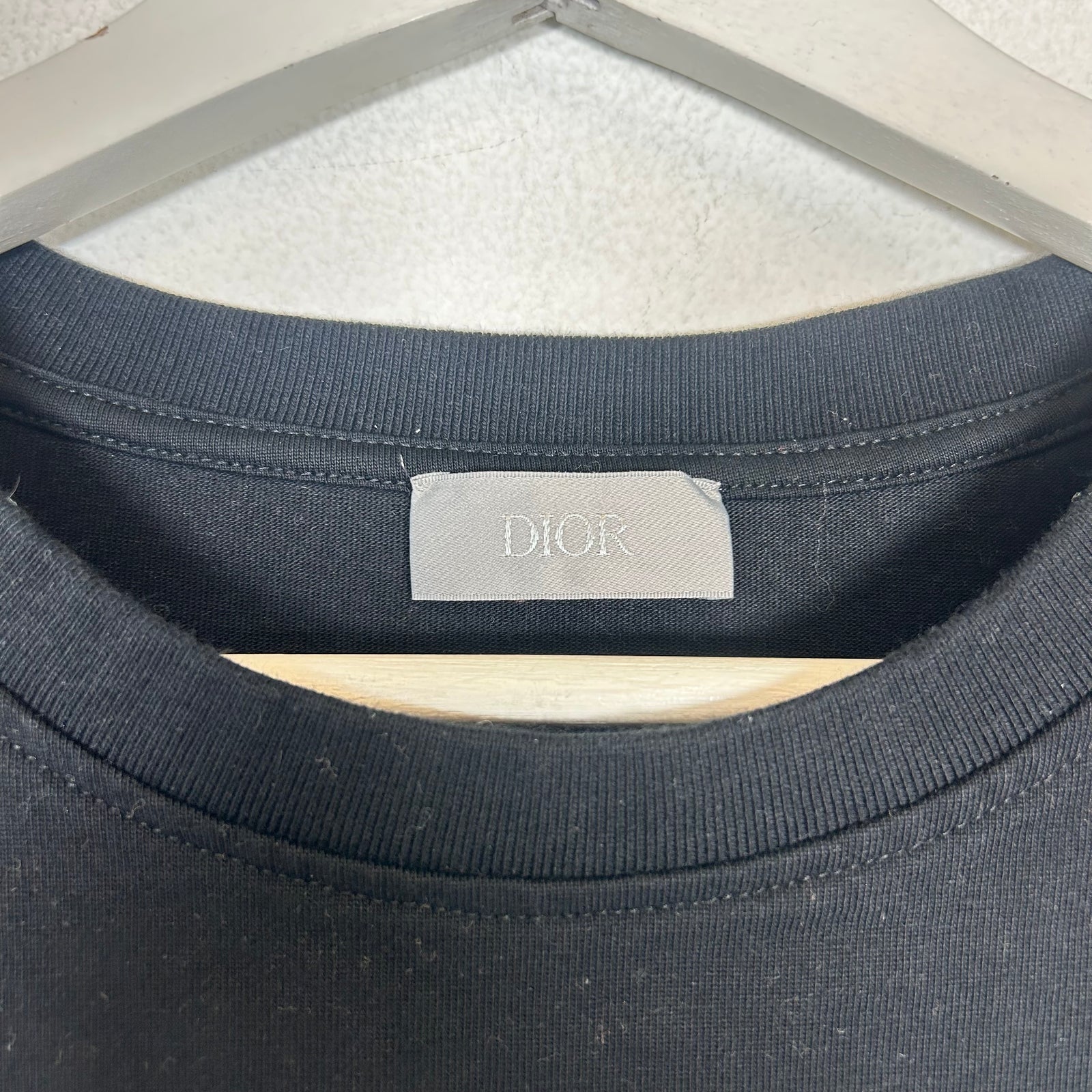 Dior x Daniel Arsham Black Eroded Logo T-Shirt Size XL